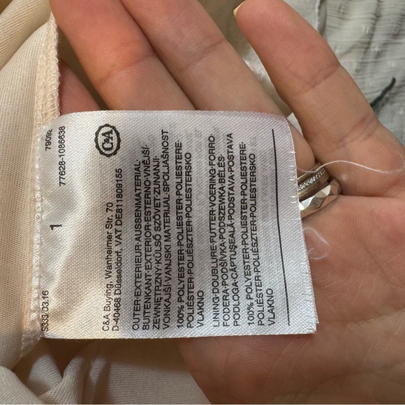 C&A Clockhouse Boho Embroidered Floral Babydoll Dress 36 Ruffles Cottagecore - Picture 7 of 8